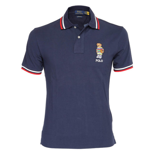 RALPH LAUREN BEAR CUSTOM SLIM FIT POLO T-SHIRT