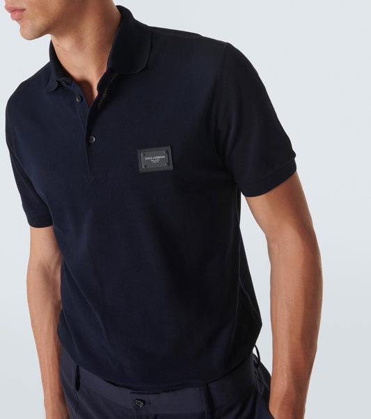Dolce & Gabbana Pique Polo Navy blue