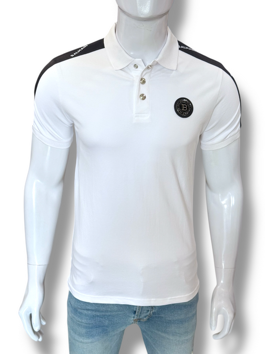 Balmain Patch Logo Shoulder Polo