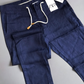 ZARA LINEN NAVY BLUE COTTON CHINOS