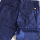 ZARA LINEN NAVY BLUE COTTON CHINOS