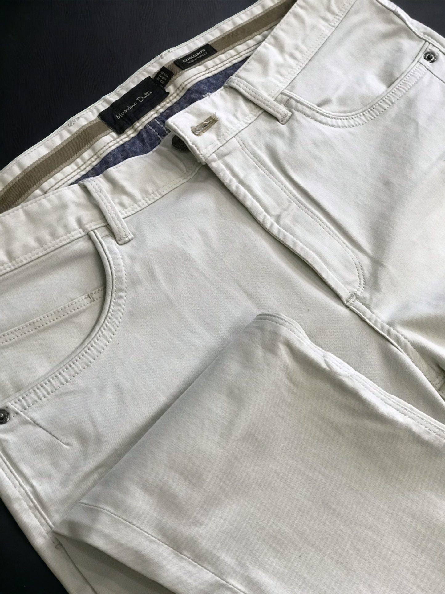 MASSIMO DUTTI SLIM FIT BEIDGE COTTON JEANS
