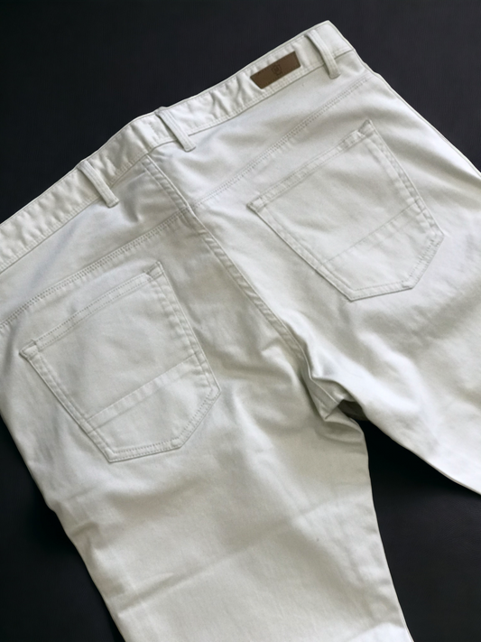 MASSIMO DUTTI SLIM FIT BEIDGE COTTON JEANS