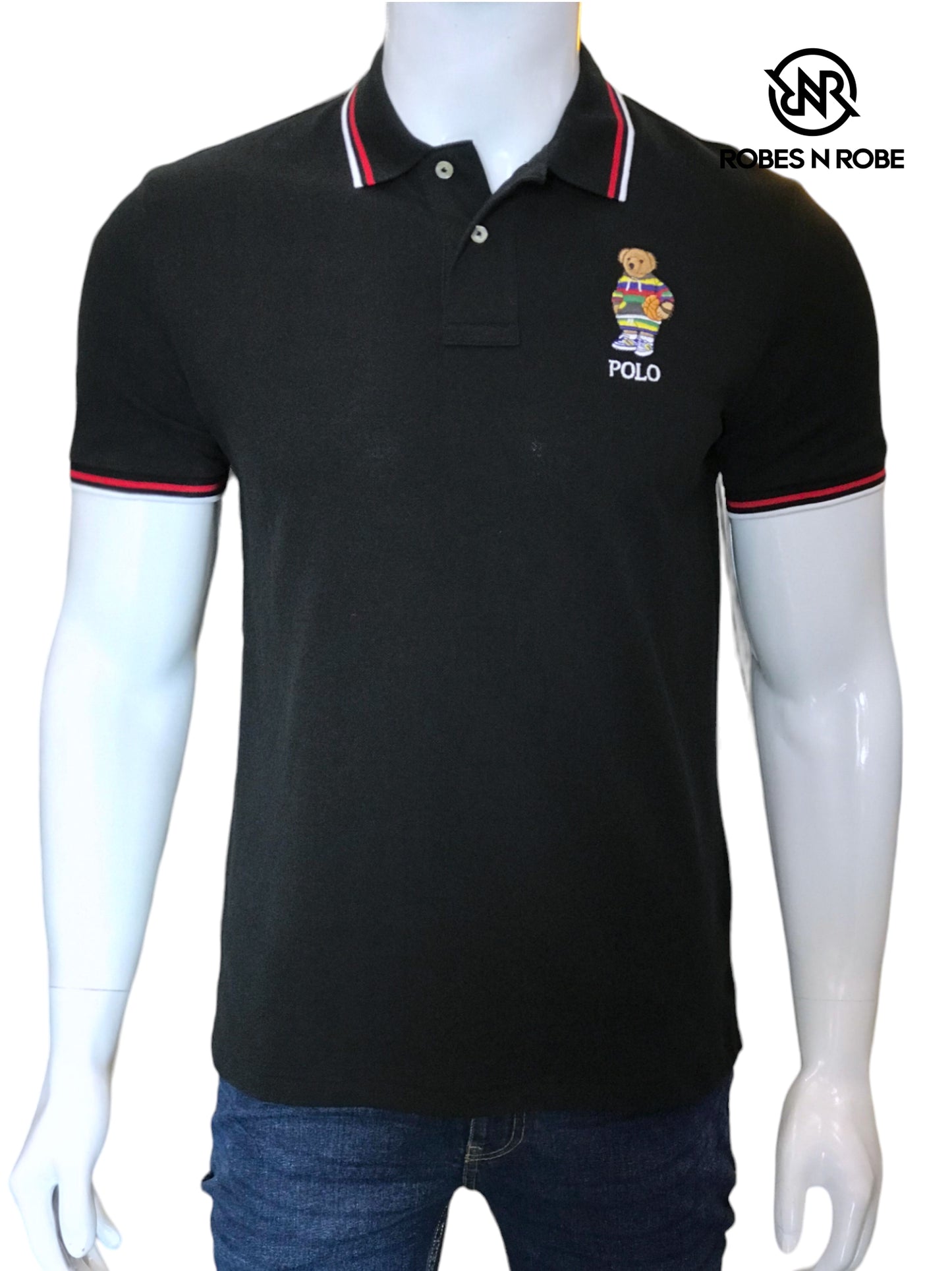 RALPH LAUREN BEAR CUSTOM SLIM FIT POLO T-SHIRT