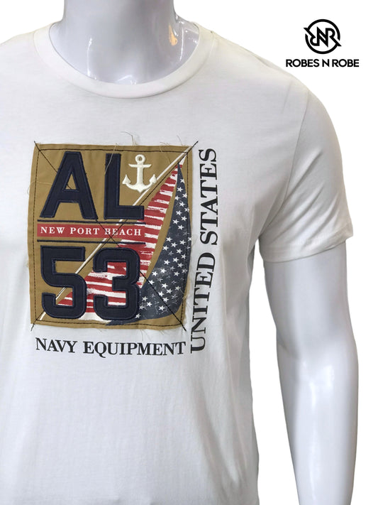 ALCOTT CREW NECK GRAPHIC T SHIRT WHITE