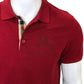 BURBERRY PIQUE POLO SHIRT MAROON