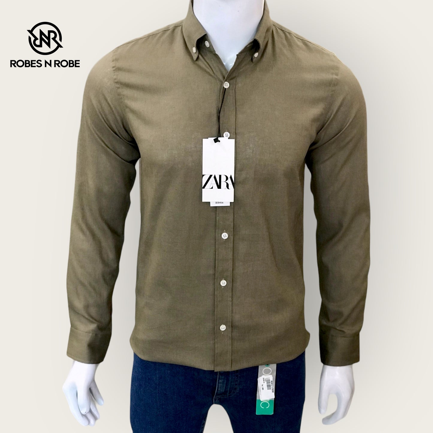 ZARA BUTTON DOWN LINEN SHIRT