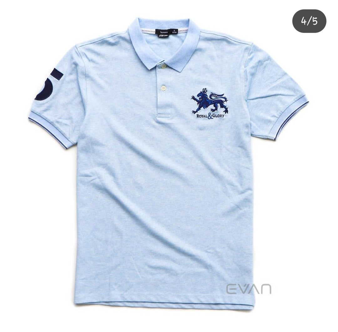 BOSSINI BIG LOGO SKY BLUE POLO