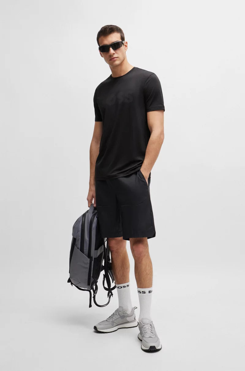 BOSS PERFORMANCE STRETCH T-SHIRT WITH DECORATIVE REFLECTIVE LOGO