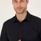 Pierre Cardin Men's Regular black Shirt