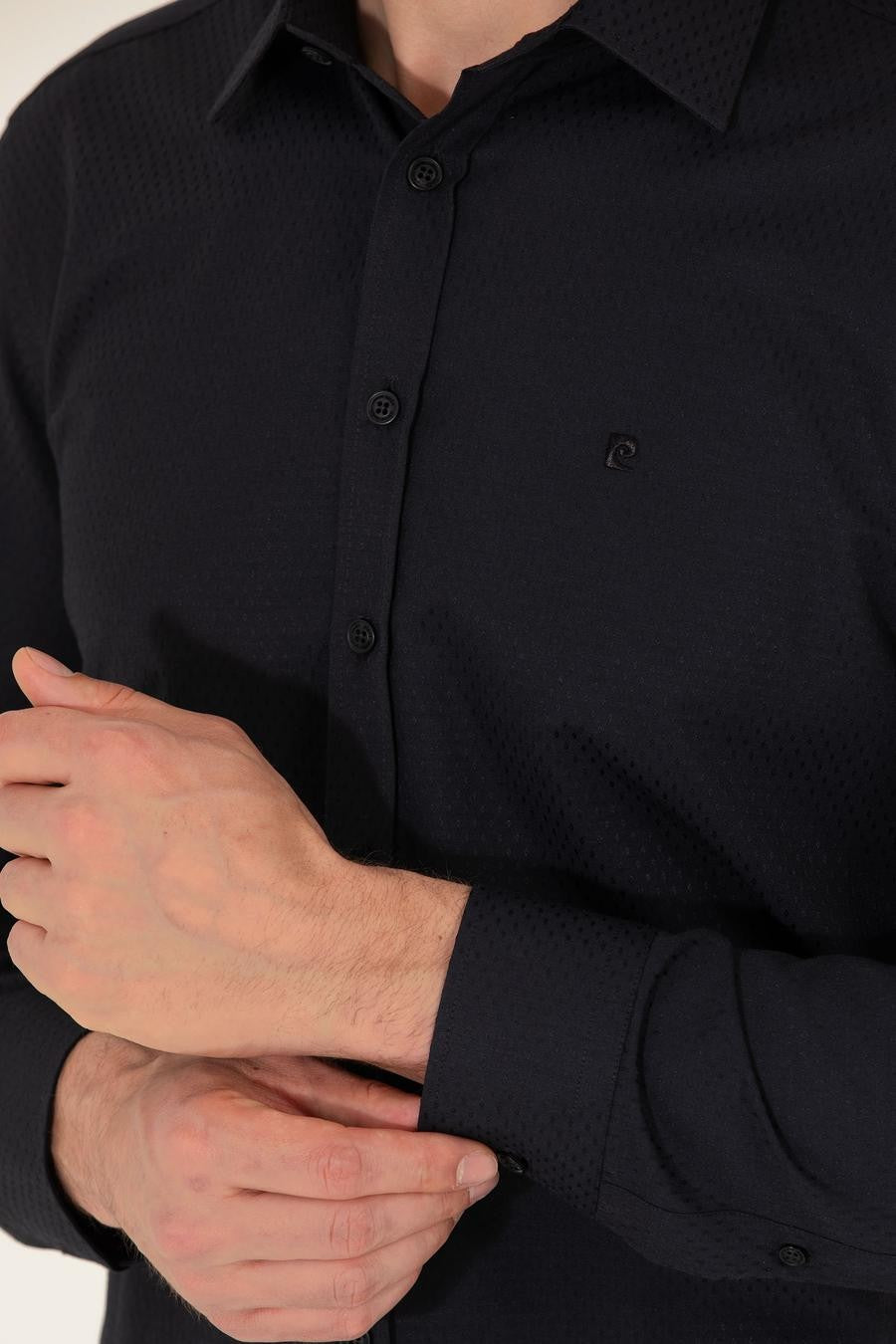 Pierre Cardin Men's Regular black Shirt
