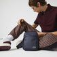 LACOSTE Men's Coated Canvas Small Flat Crossbody Bag Navy