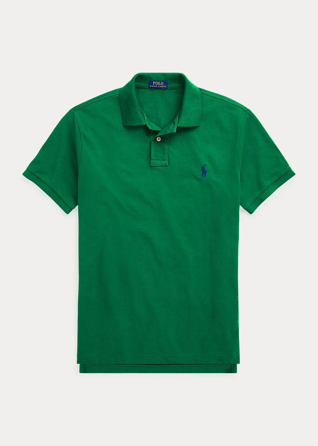RALPH LAUREN SMALL PONY MESH POLO CUSTOM SLIM FIT DARK GREEN