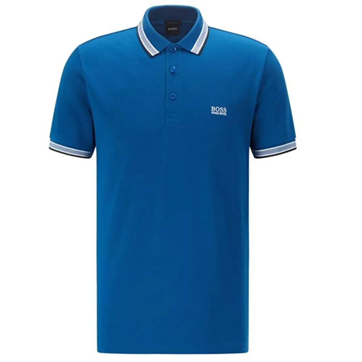 HUGO BOSS MEN'S REGULAR FIT ORGANIC COTTON POLO SHIRT WITH CONTRAST LOGO DETAILS