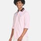 TOMMY HILFIGER TIPPED COLLAR SOLID PINK SHIRT