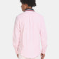 TOMMY HILFIGER TIPPED COLLAR SOLID PINK SHIRT