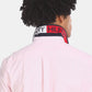 TOMMY HILFIGER TIPPED COLLAR SOLID PINK SHIRT