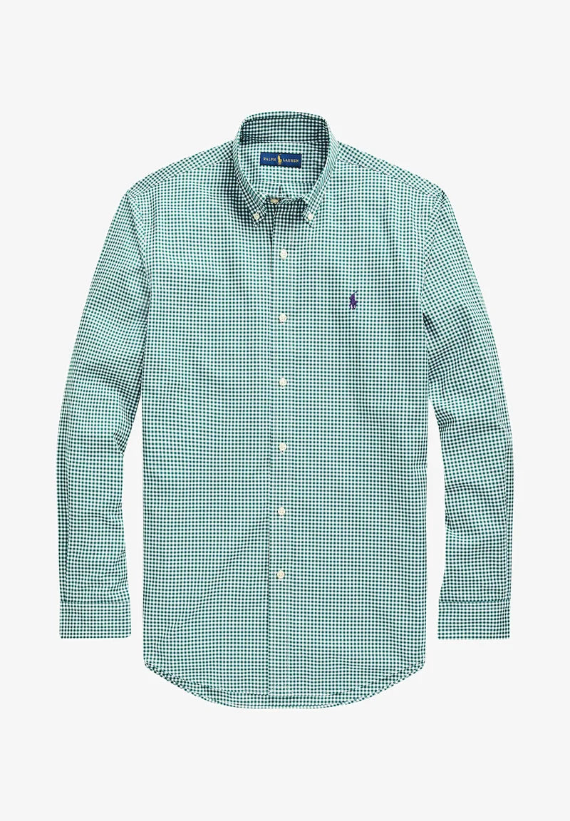RALPH  LAUREN GINGHAM CHECK GREEN