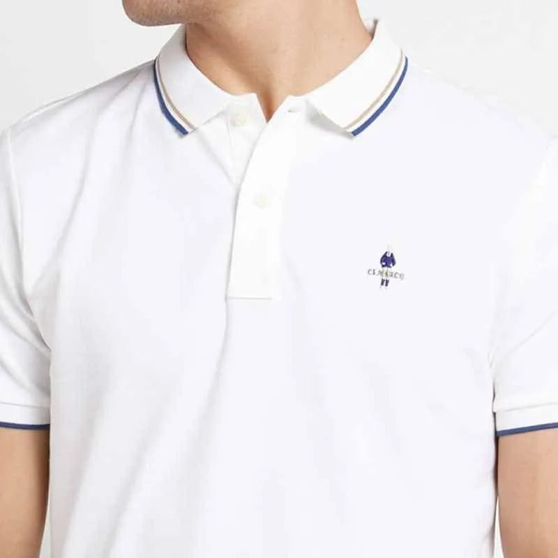 GIORDANO CLASSIC WHITE POLO T SHIRT