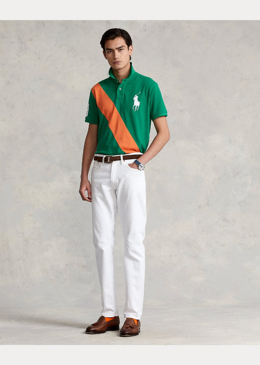 RALPH LAUREN BIG PONY MESH GREEN POLO SHIRT CLASSIC FIT