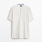 MASSIMO DUTTI POLO STAND UP COLLAR T-SHIRT