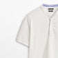 MASSIMO DUTTI POLO STAND UP COLLAR T-SHIRT