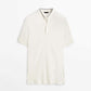 MASSIMO DUTTI POLO STANDUP TIP COLLAR