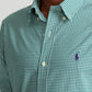 RALPH  LAUREN GINGHAM CHECK GREEN