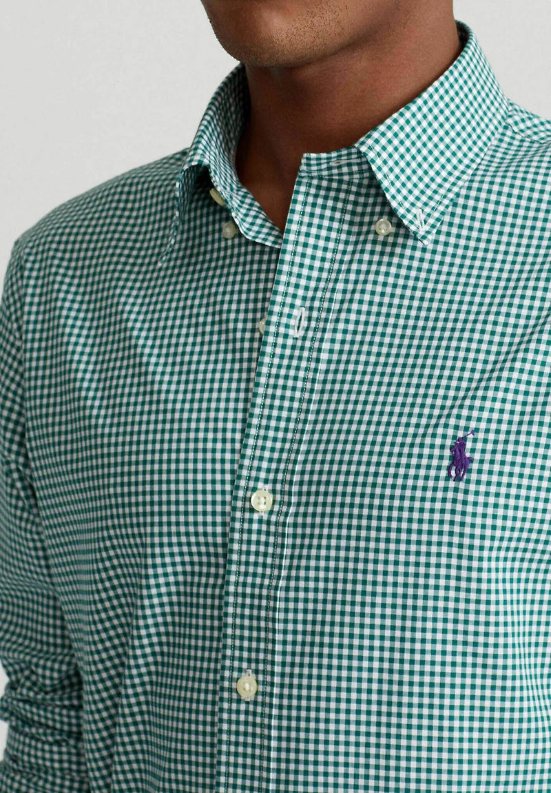 RALPH  LAUREN GINGHAM CHECK GREEN