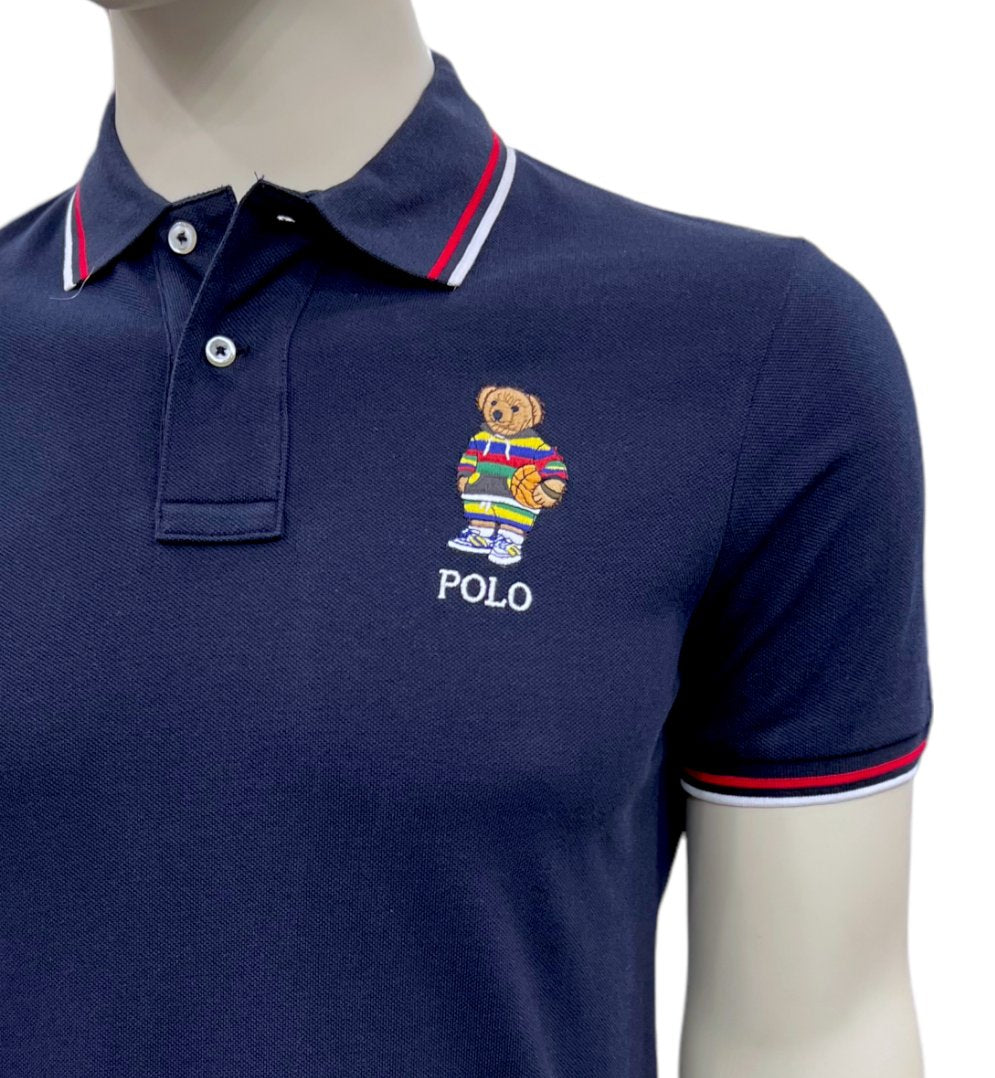 RALPH LAUREN BEAR CUSTOM SLIM FIT POLO T-SHIRT
