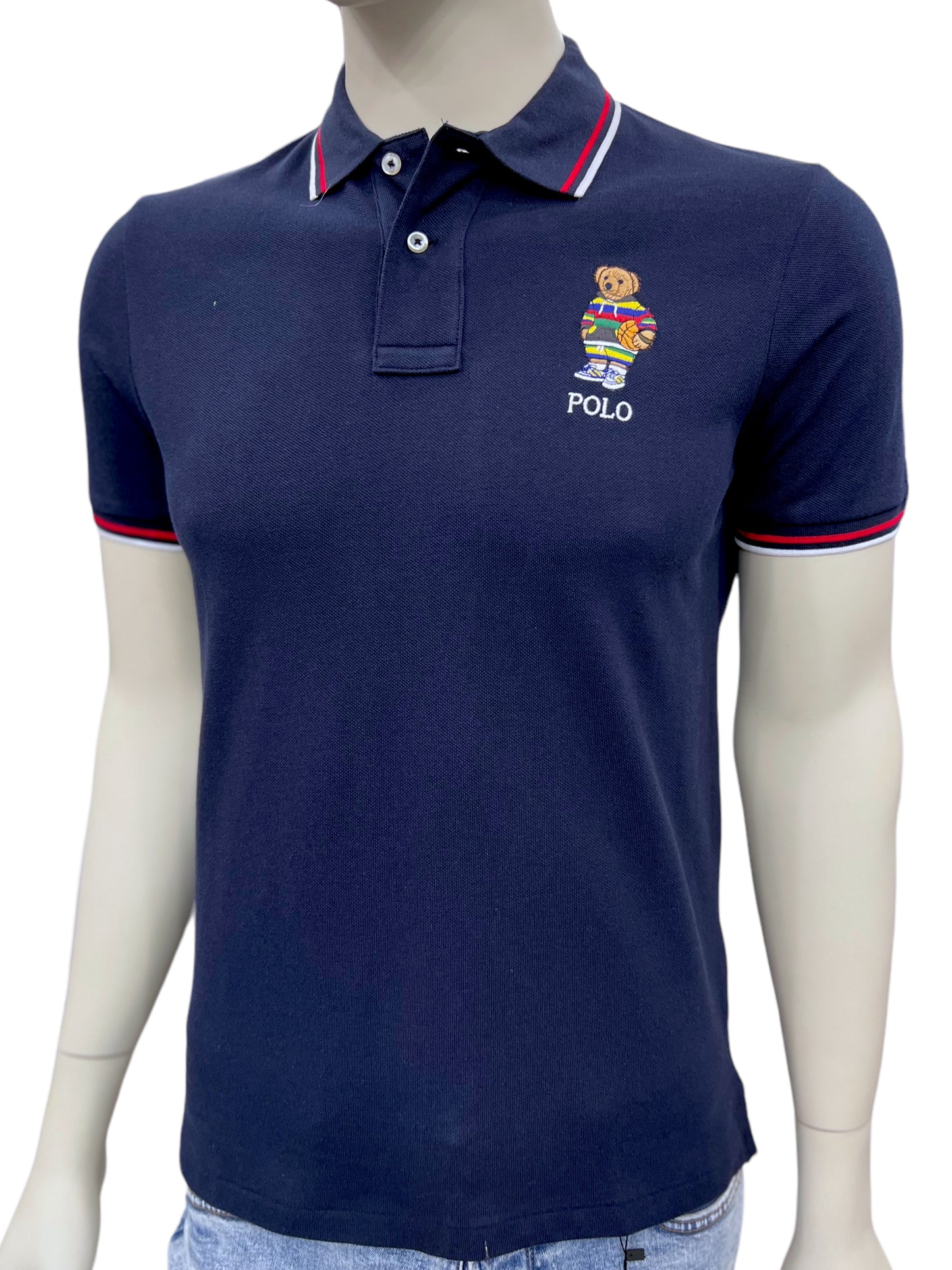 RALPH LAUREN BEAR CUSTOM SLIM FIT POLO T-SHIRT