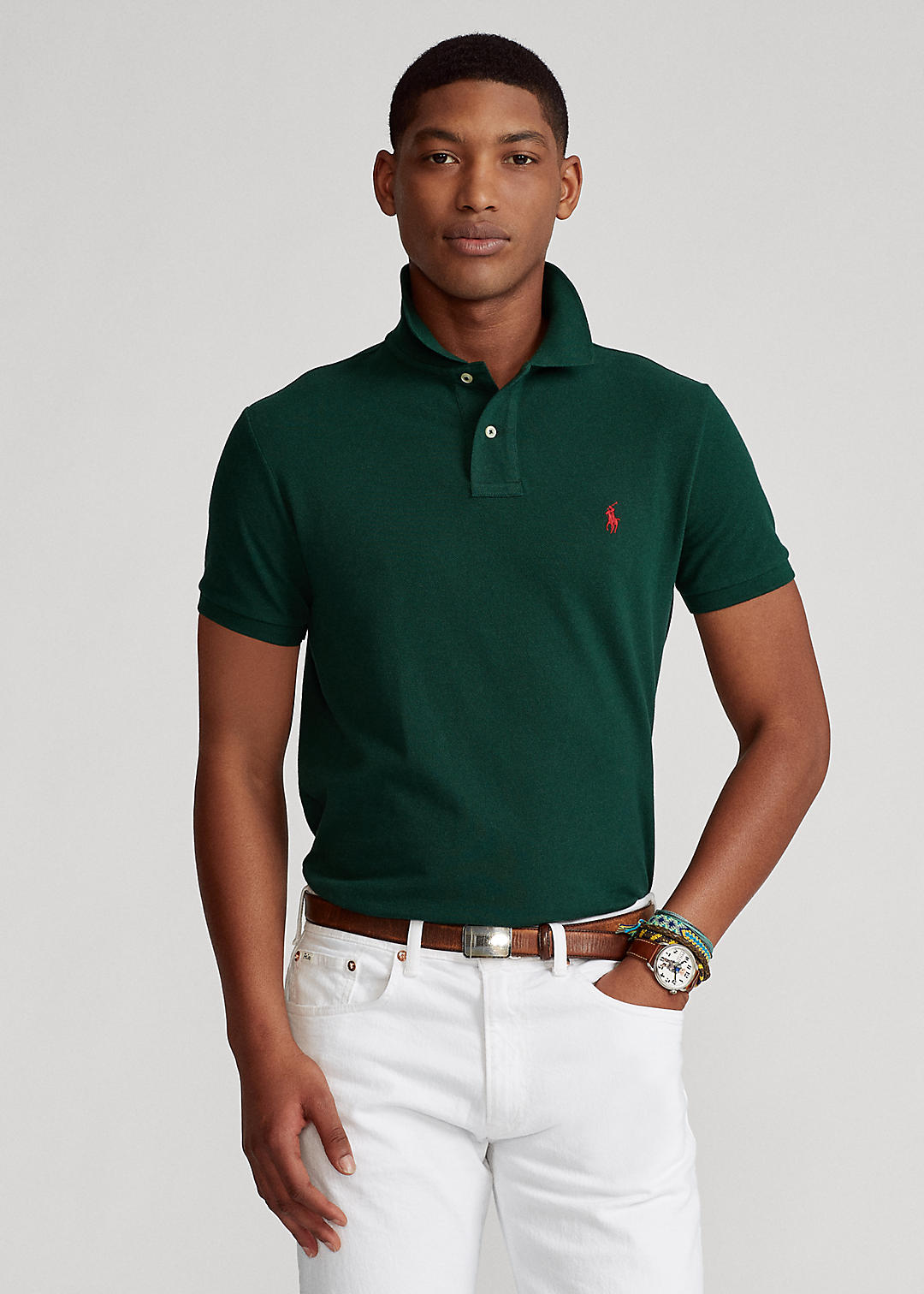 RALPH LAUREN SMALL PONY POLO - GREEN